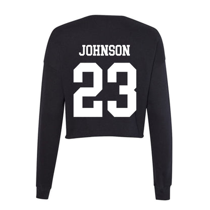 OKBU - NCAA Baseball : Quinn Johnson - Women's Cropped Crew Fleece-1