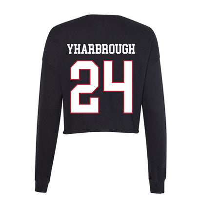 Miami of Ohio - NCAA Football : Mychal Yharbrough - Women's Cropped Crew Fleece-1