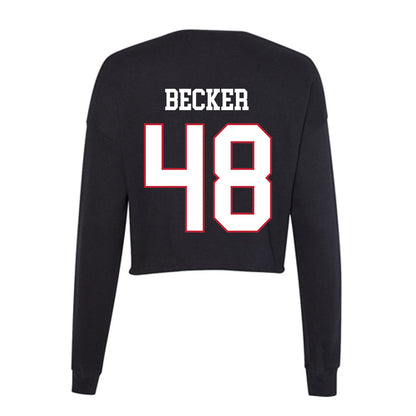 Miami of Ohio - NCAA Football : Chase Becker - Women's Cropped Crew Fleece-1
