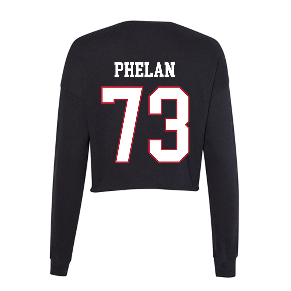 Miami of Ohio - NCAA Men's Ice Hockey : Michael Phelan - Women's Cropped Crew Fleece-1