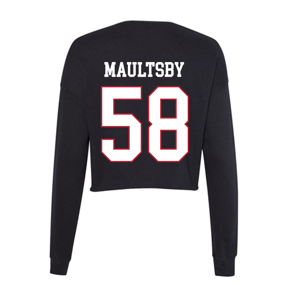 Miami of Ohio - NCAA Football : Gray Maultsby - Women's Cropped Crew Fleece-1