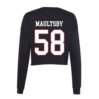 Miami of Ohio - NCAA Football : Gray Maultsby - Women's Cropped Crew Fleece-1