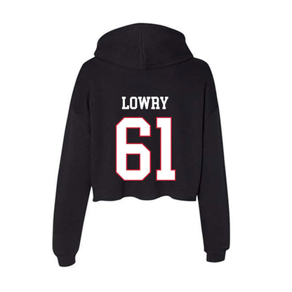 Miami of Ohio - NCAA Football : Andrew Lowry - Women's Crop Fleece Hoodie-1