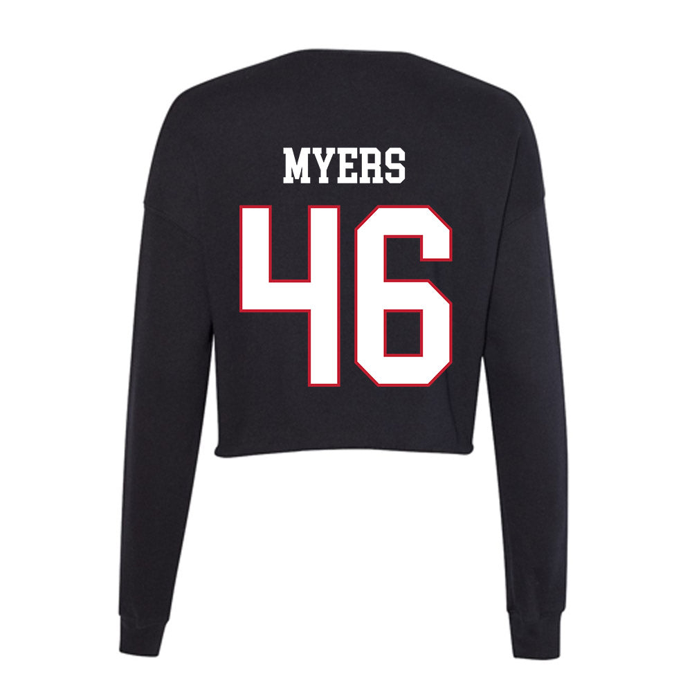 Miami of Ohio - NCAA Football : Luke Myers - Women's Cropped Crew Fleece-1