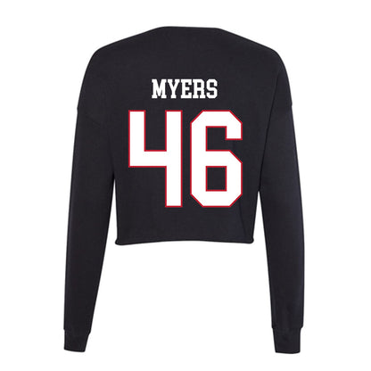 Miami of Ohio - NCAA Football : Luke Myers - Women's Cropped Crew Fleece-1