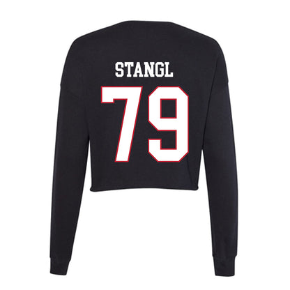 Miami of Ohio - NCAA Football : Jonathan Stangl - Women's Cropped Crew Fleece-1