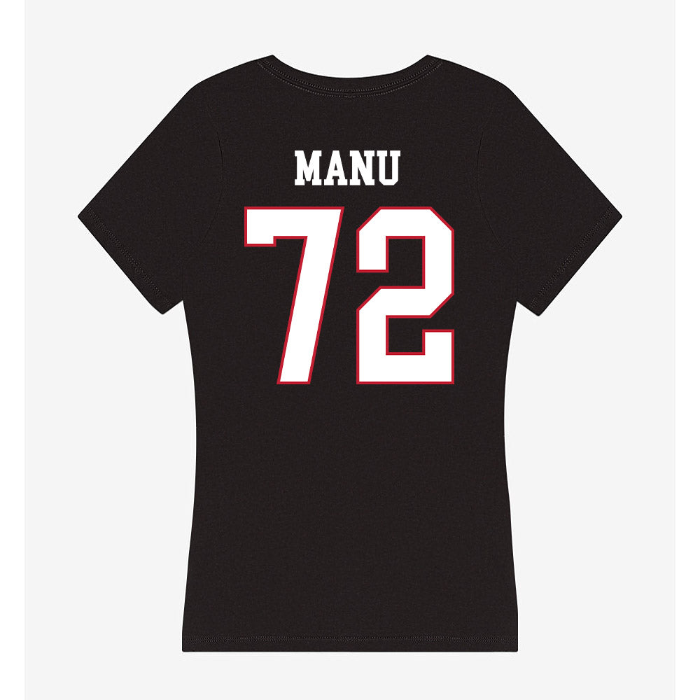 Miami of Ohio - NCAA Football : Kris Manu - Women's V-Neck T-Shirt-1