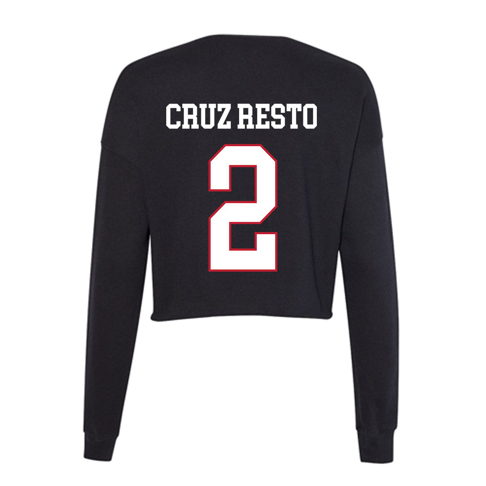 Miami of Ohio - NCAA Baseball : Diego Josue Cruz Resto - Women's Cropped Crew Fleece-1