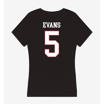 Miami of Ohio - NCAA Football : Luke Evans - Women's V-Neck T-Shirt-1