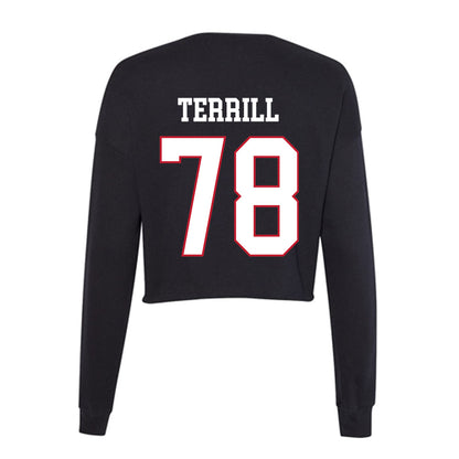 Miami of Ohio - NCAA Football : Drew Terrill - Women's Cropped Crew Fleece-1