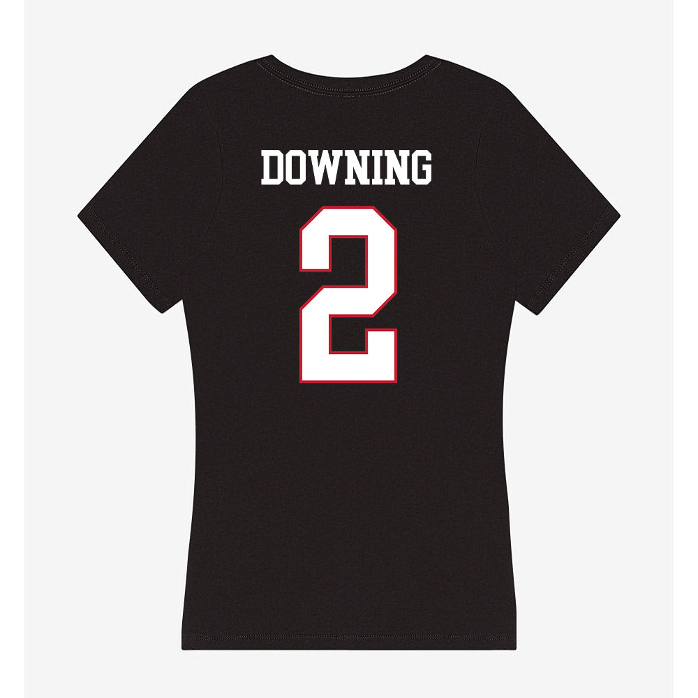Miami of Ohio - NCAA Football : Dylan Downing - Women's V-Neck T-Shirt-1