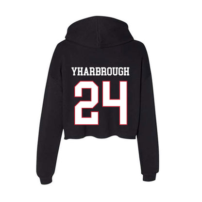 Miami of Ohio - NCAA Football : Mychal Yharbrough - Women's Crop Fleece Hoodie-1