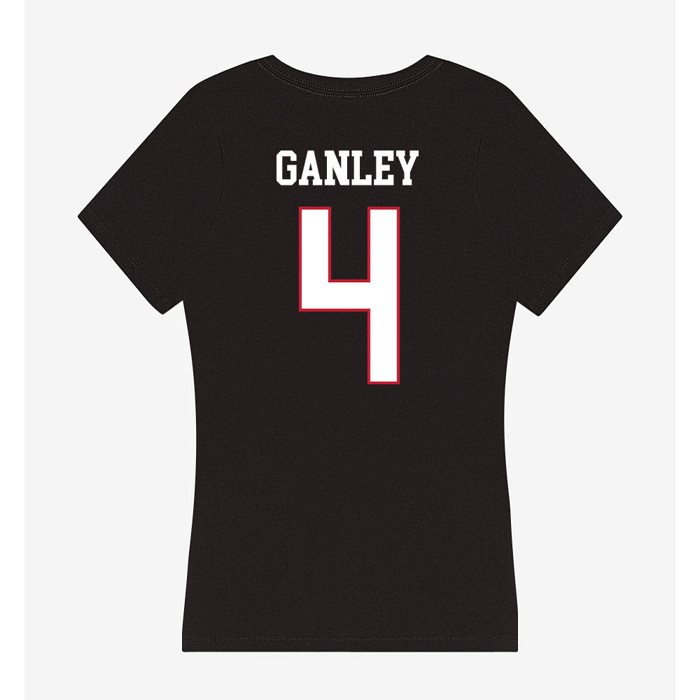 Miami of Ohio - NCAA Men's Basketball : Brady Ganley - Women's V-Neck T-Shirt-1