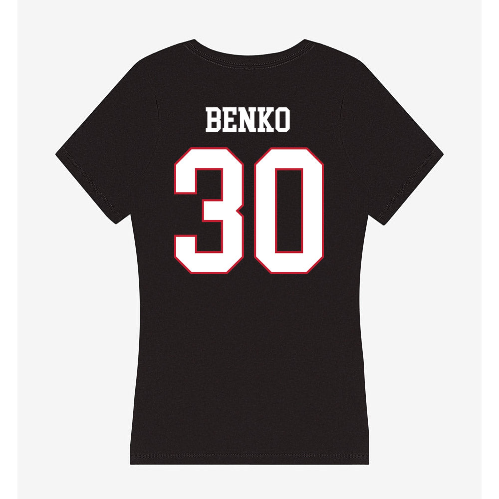 Miami of Ohio - NCAA Baseball : Troy Benko - Women's V-Neck T-Shirt-1