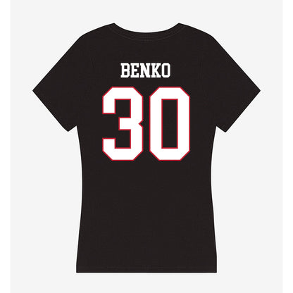 Miami of Ohio - NCAA Baseball : Troy Benko - Women's V-Neck T-Shirt-1