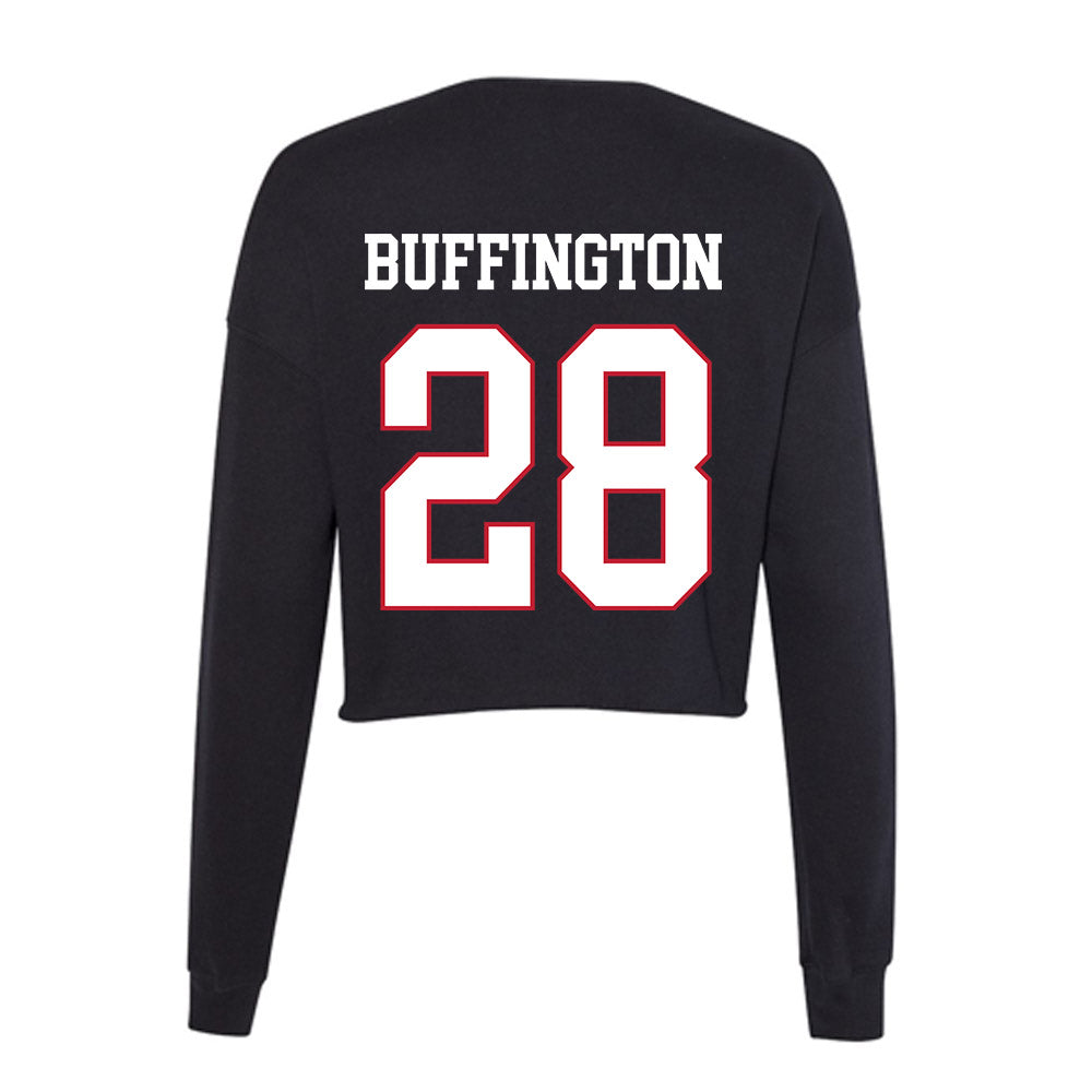 Miami of Ohio - NCAA Baseball : Matthew Buffington - Women's Cropped Crew Fleece-1