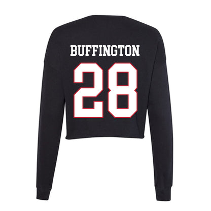 Miami of Ohio - NCAA Baseball : Matthew Buffington - Women's Cropped Crew Fleece-1