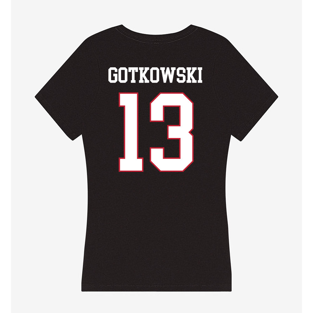 Miami of Ohio - NCAA Football : Thomas Gotkowski - Women's V-Neck T-Shirt-1
