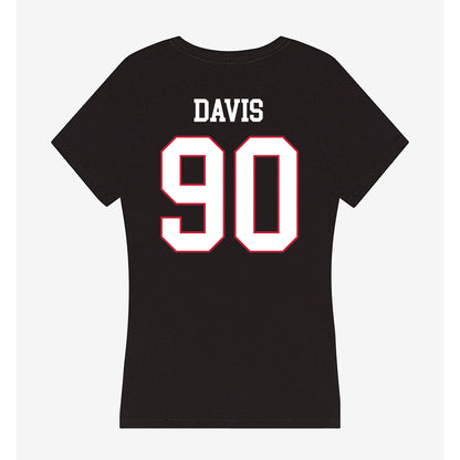 Miami of Ohio - NCAA Football : Donovan Davis - Women's V-Neck T-Shirt-1