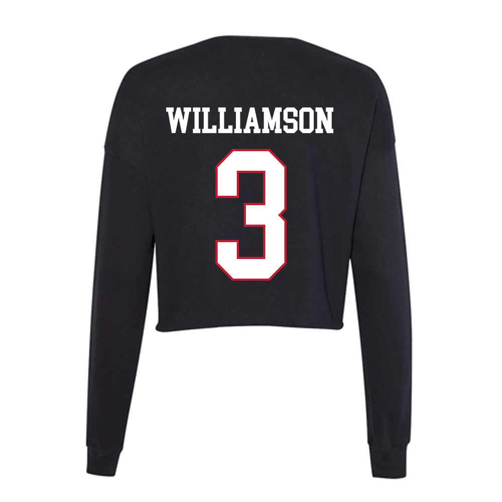 Miami of Ohio - NCAA Football : Darion Williamson - Women's Cropped Crew Fleece-1
