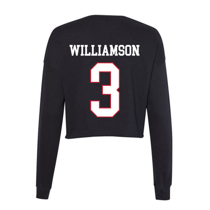 Miami of Ohio - NCAA Football : Darion Williamson - Women's Cropped Crew Fleece-1