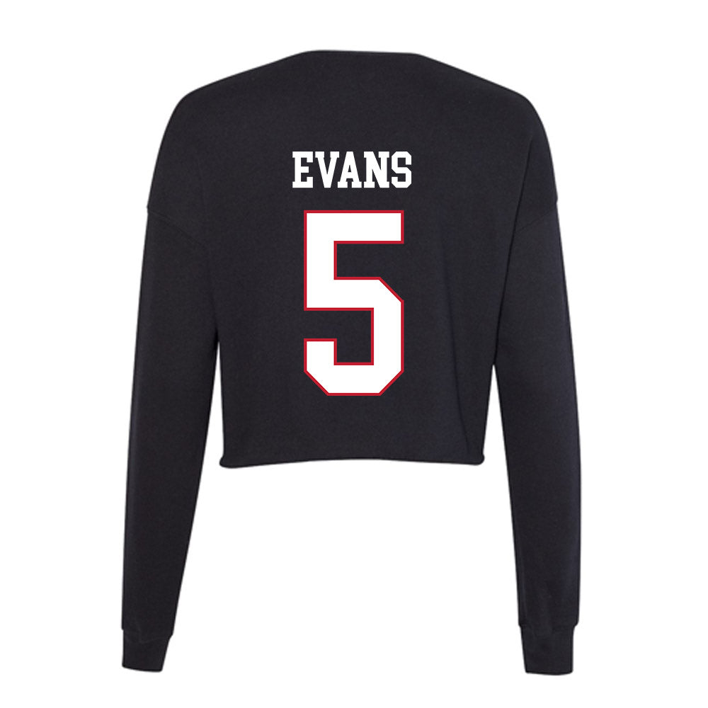 Miami of Ohio - NCAA Football : Luke Evans - Women's Cropped Crew Fleece-1
