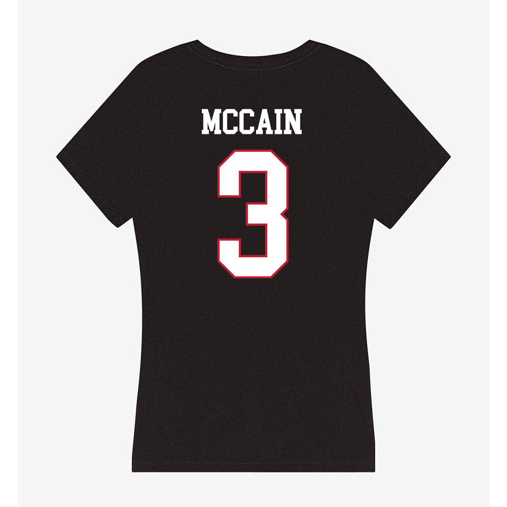 Miami of Ohio - NCAA Football : Malcolm McCain - Women's V-Neck T-Shirt-1