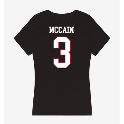 Miami of Ohio - NCAA Football : Malcolm McCain - Women's V-Neck T-Shirt-1