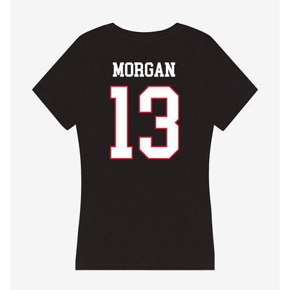 Miami of Ohio - NCAA Women's Volleyball : Emily Morgan - Women's V-Neck T-Shirt-1
