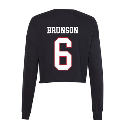 Miami of Ohio - NCAA Football : Jordan Brunson - Women's Cropped Crew Fleece-1