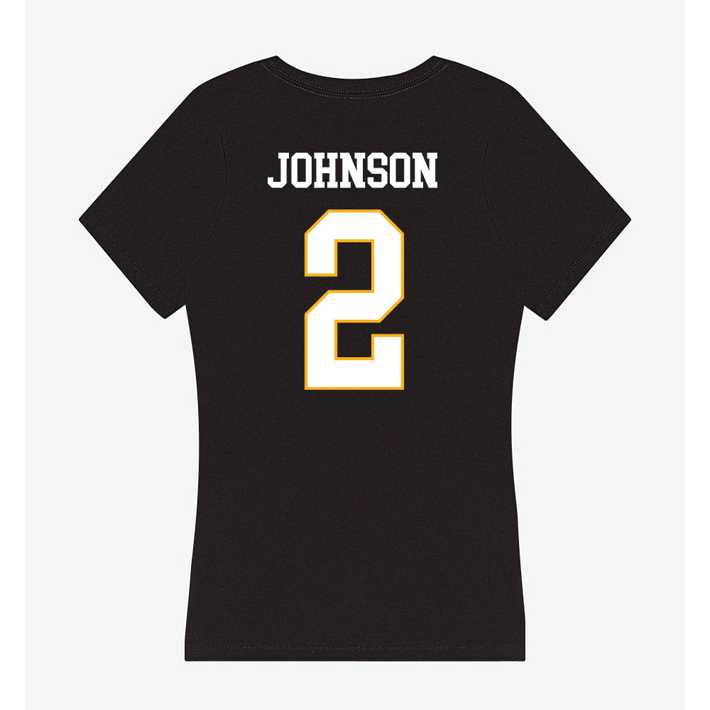 Kennesaw - NCAA Men's Basketball : RJ Johnson - Women's V-Neck T-Shirt-1
