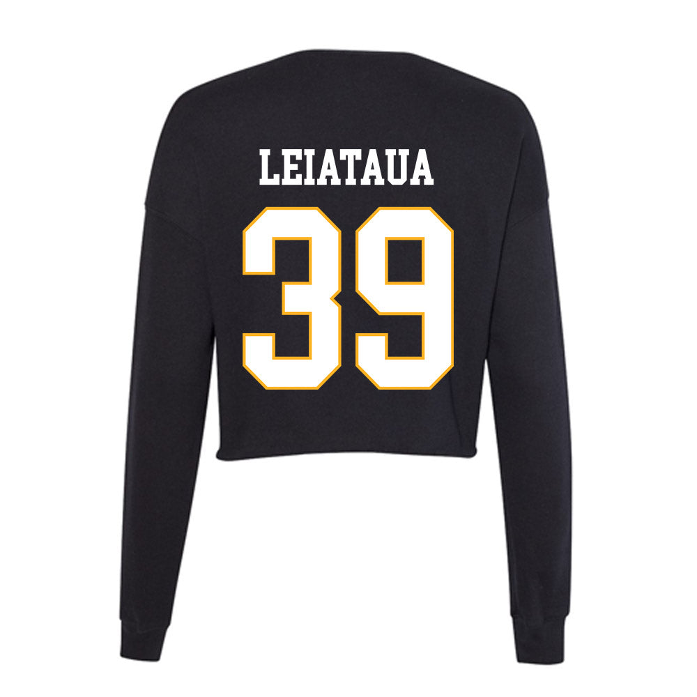 Kennesaw - NCAA Football : Eli Leiataua - Women's Cropped Crew Fleece-1