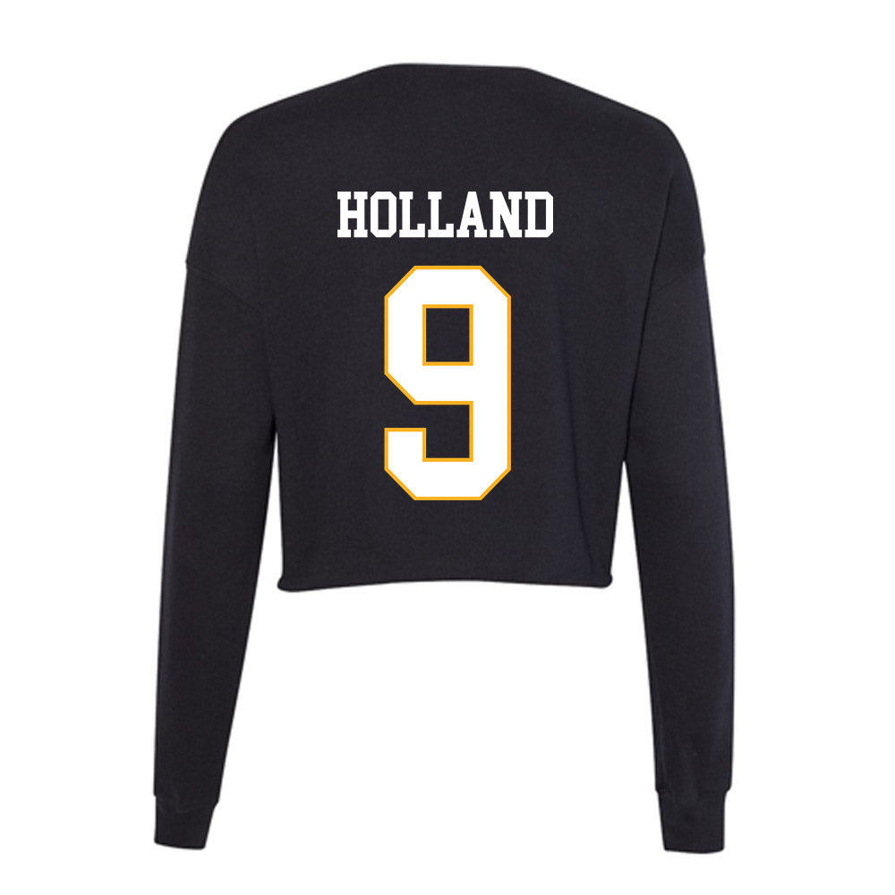 Kennesaw - NCAA Men's Basketball : Eric Holland - Women's Cropped Crew Fleece-1