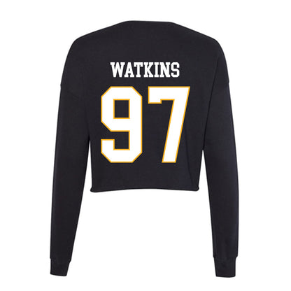 Kennesaw - NCAA Football : Adam Watkins - Women's Cropped Crew Fleece-1
