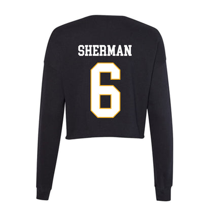 Kennesaw - NCAA Men's Basketball : Frankquon Sherman - Women's Cropped Crew Fleece-1