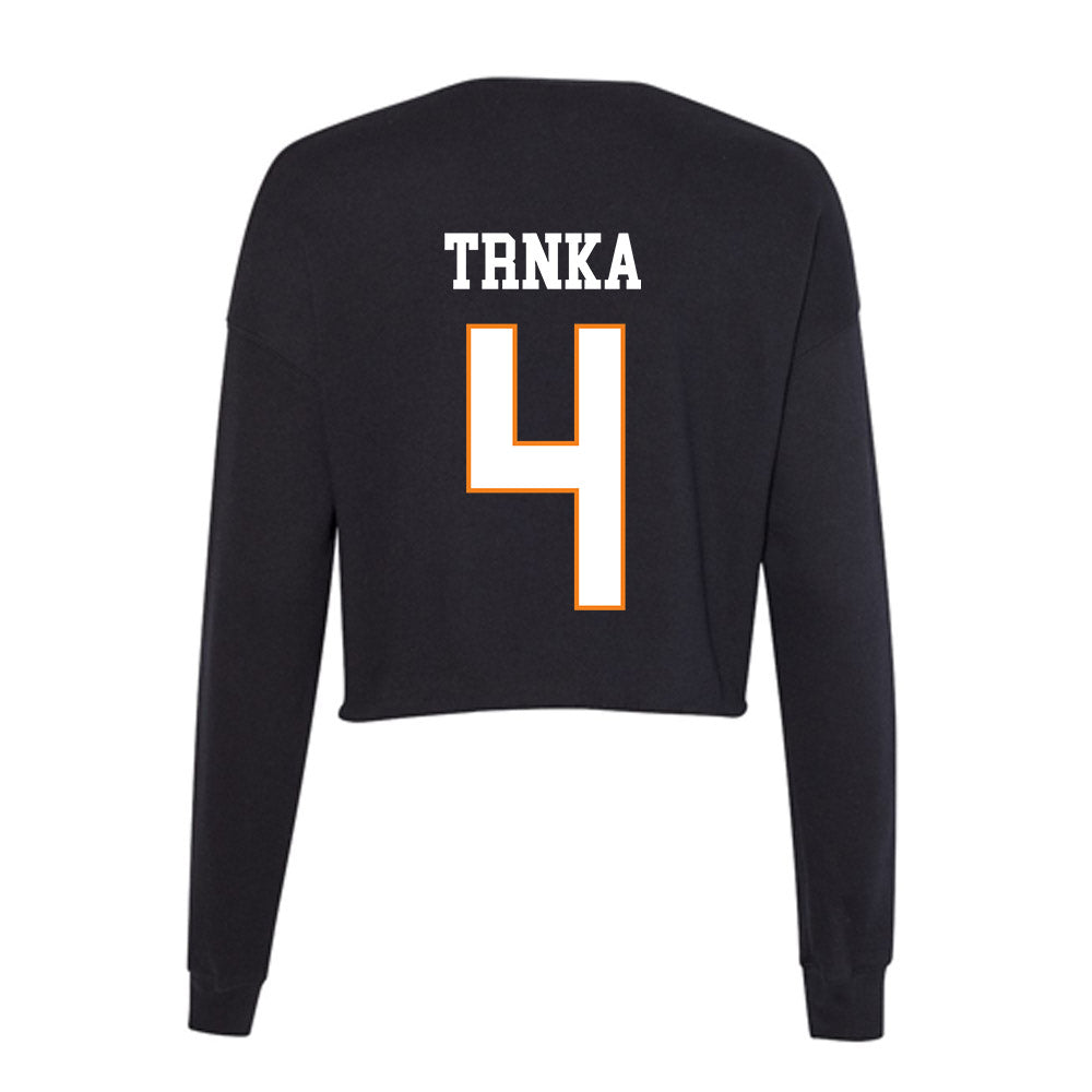 UT Martin - NCAA Men's Basketball : Afan Trnka - Women's Cropped Crew Fleece-1