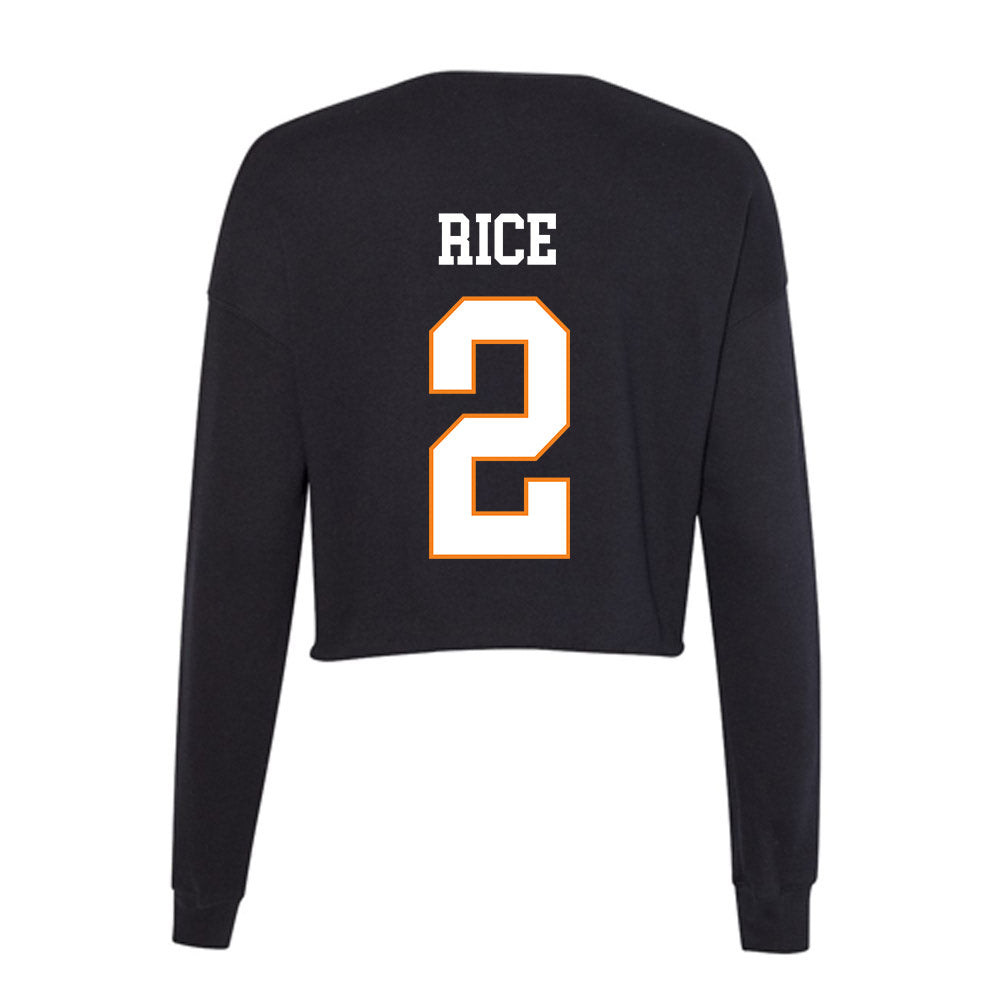 UT Martin - NCAA Baseball : Zac Rice - Women's Cropped Crew Fleece-1