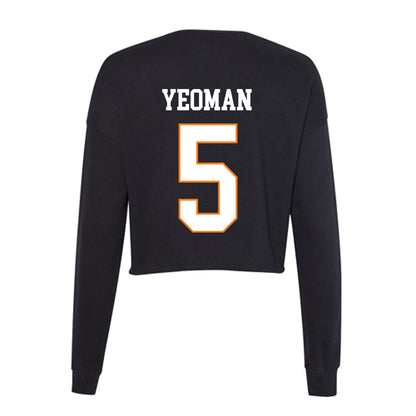 UT Martin - NCAA Football : Corey Yeoman - Women's Cropped Crew Fleece-1