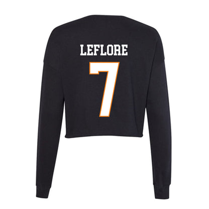 UT Martin - NCAA Football : Narkel Leflore - Women's Cropped Crew Fleece-1