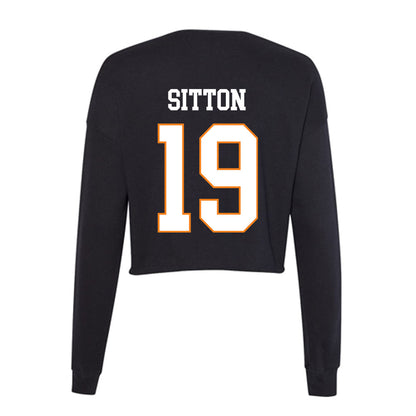 UT Martin - NCAA Baseball : Jacob Sitton - Women's Cropped Crew Fleece-1