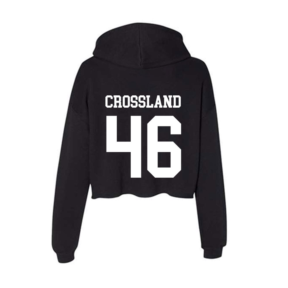 UCSD - NCAA Baseball : Michael Crossland - Women's Crop Fleece Hoodie-1