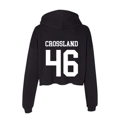 UCSD - NCAA Baseball : Michael Crossland - Women's Crop Fleece Hoodie-1