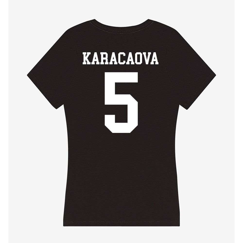 UCSD - NCAA Women's Volleyball : Sabire Karacaova - Women's V-Neck T-Shirt-1