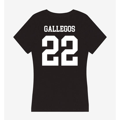 UCSD - NCAA Women's Basketball : Gracie Gallegos - Women's V-Neck T-Shirt-1