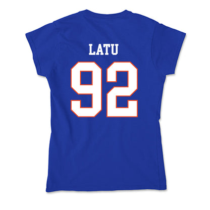 Boise State - NCAA Football : David Latu - Soft Style Women’s T-Shirt-1