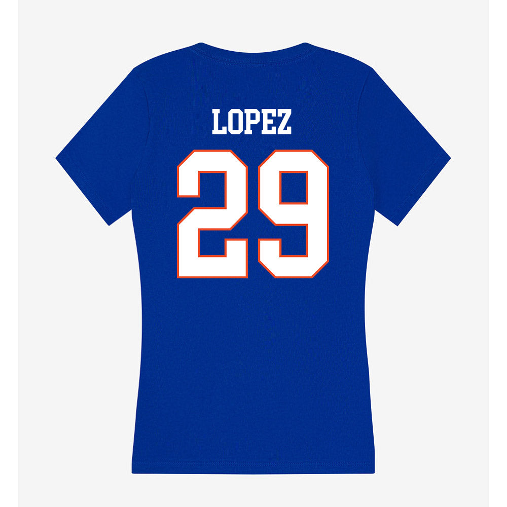 Boise State - NCAA Football : Milo Lopez - Women's V-Neck T-Shirt-1