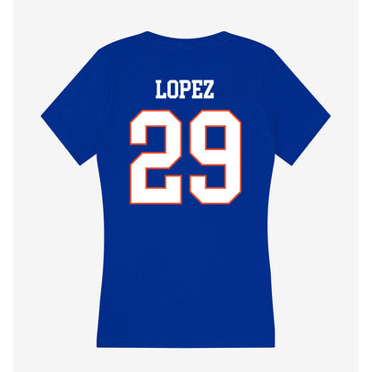 Boise State - NCAA Football : Milo Lopez - Women's V-Neck T-Shirt-1