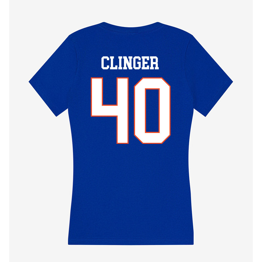 Boise State - NCAA Football : Ryker Clinger - Women's V-Neck T-Shirt-1