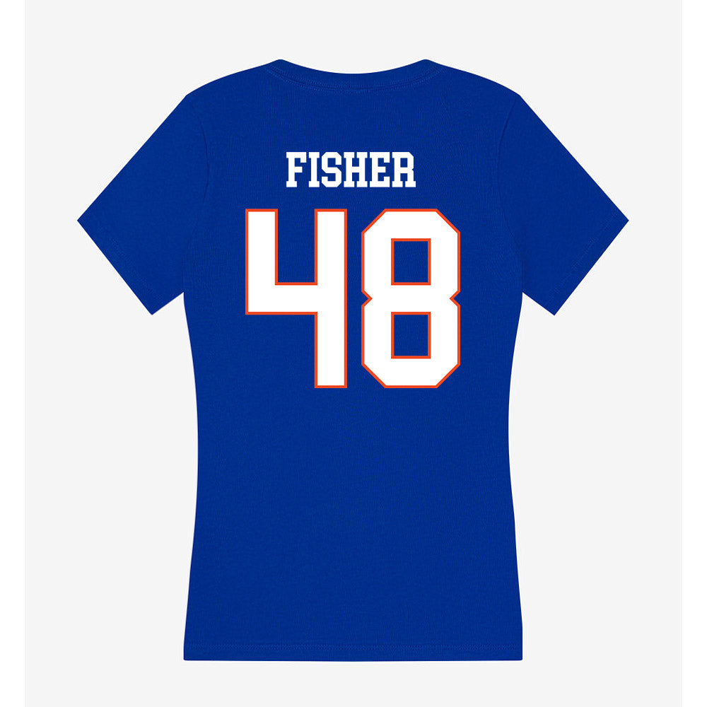 Boise State - NCAA Football : Oliver Fisher - Women's V-Neck T-Shirt-1
