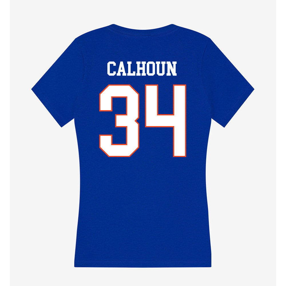 Boise State - NCAA Football : Dominik Calhoun - Women's V-Neck T-Shirt-1